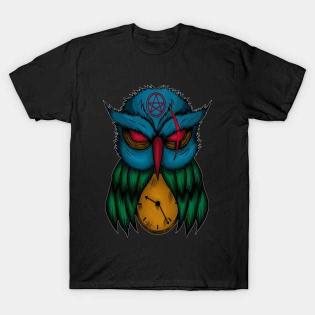 owl clock T-Shirt by ZEXXX Clothing